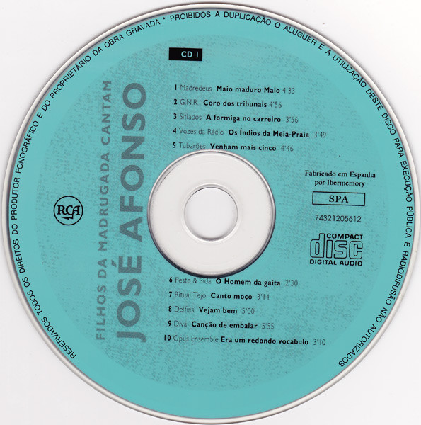 Various - Filhos Da Madrugada Cantam José Afonso | RCA (74321220561 2) - 3 Various - Filhos Da Madrugada Cantam José Afonso | RCA (74321220561 2) - 3