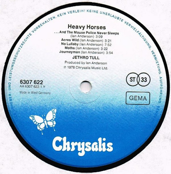 Jethro Tull - Heavy Horses | Chrysalis (6307 622) - 3 Jethro Tull - Heavy Horses | Chrysalis (6307 622) - 3