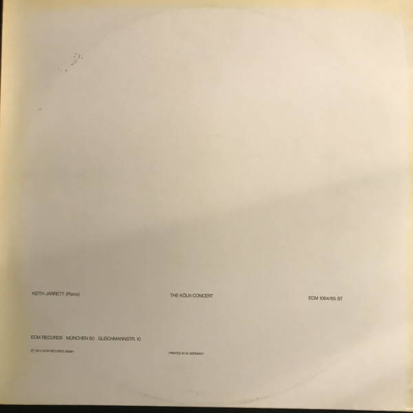 Keith Jarrett - The Köln Concert | ECM Records (ECM 1064/65 ST) - main