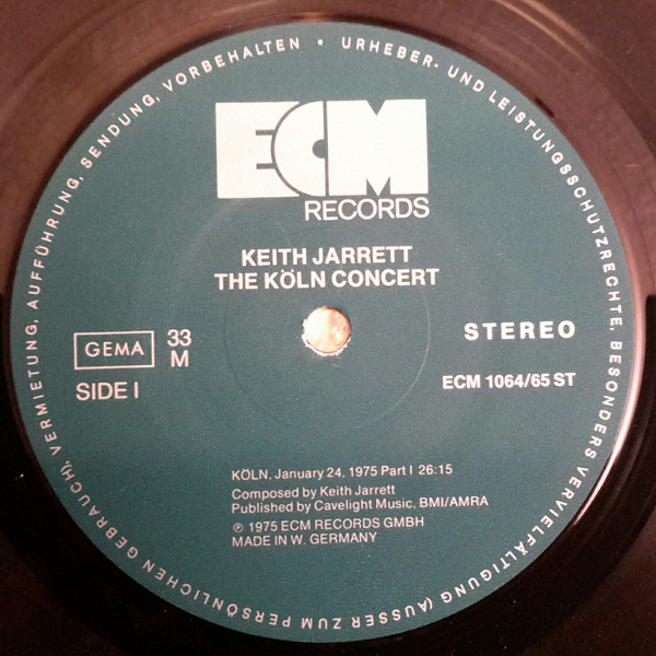 Keith Jarrett - The Köln Concert | ECM Records (ECM 1064/65 ST) - 2