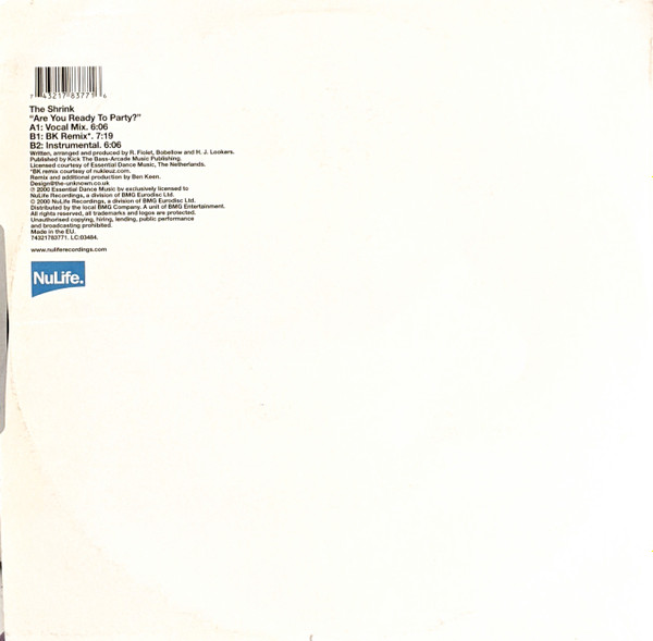 The Shrink - Are You Ready To Party? | NuLife (74321783771) - 2