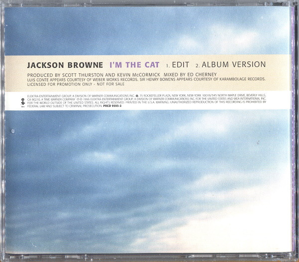 Jackson Browne - I'm The Cat | Elektra (PRCD 9593-2) - 2