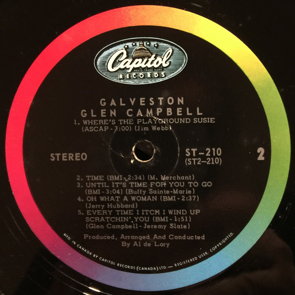 Glen Campbell - Galveston | Capitol Records (ST-210) - 4