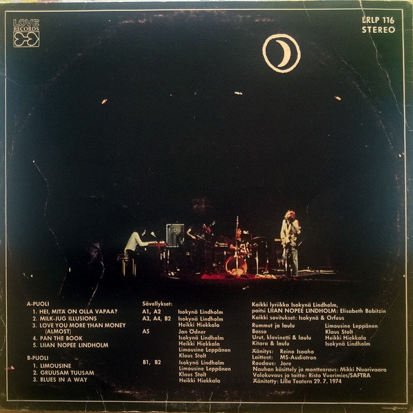 Isokynä Lindholm , Orfeus - Lillan | Love Records (LRLP 116) - 2 Isokynä Lindholm , Orfeus - Lillan | Love Records (LRLP 116) - 2