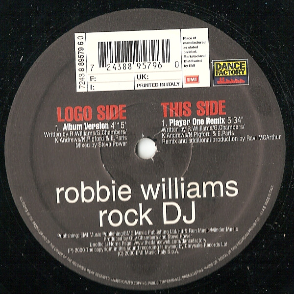 Robbie Williams - Rock DJ | Dance Factory (7243 8 89579 6 0)