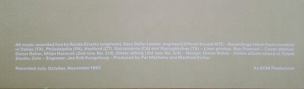 Pat Metheny Group - Travels | ECM Records (ECM 1252/53) - 4 Pat Metheny Group - Travels | ECM Records (ECM 1252/53) - 4