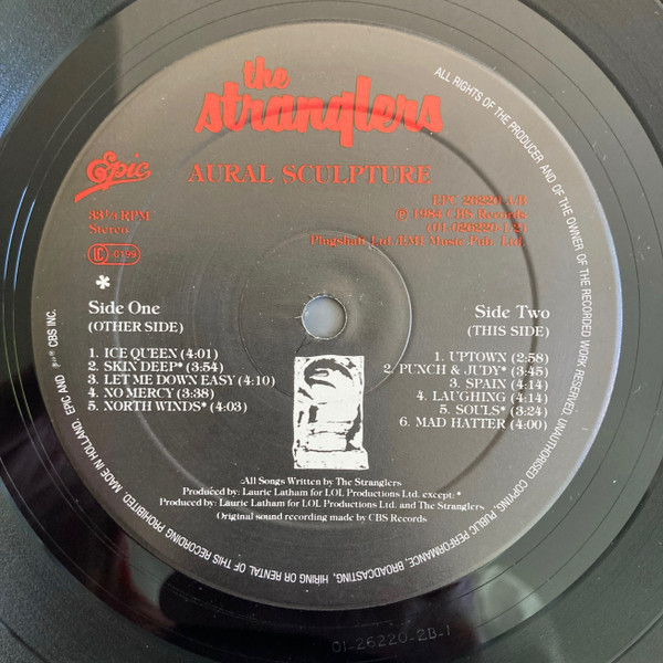 The Stranglers - Aural Sculpture | Epic (EPC 26220) - 3