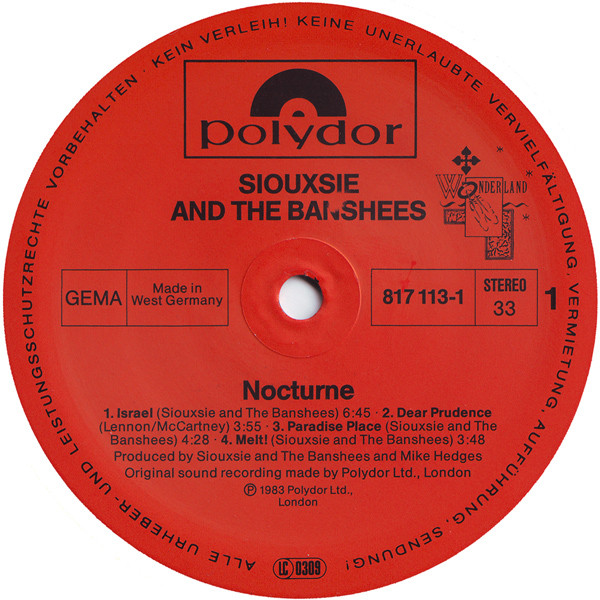 Siouxsie & The Banshees - Nocturne | Wonderland (815 979-1) - 4
