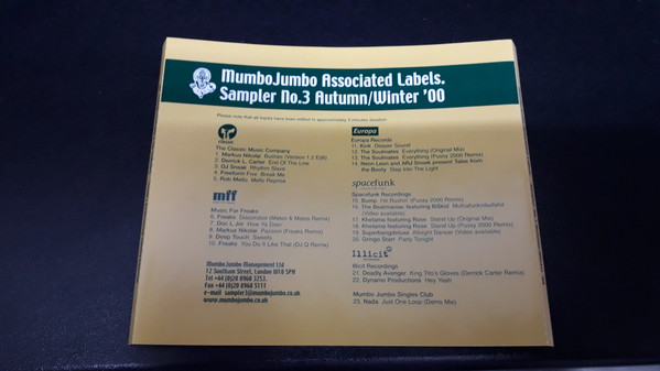 Various - Mumbo Jumbo Associated - Sampler No. 3 Autumn / Winter '00 | Mumbo Jumbo Records (none) - 2