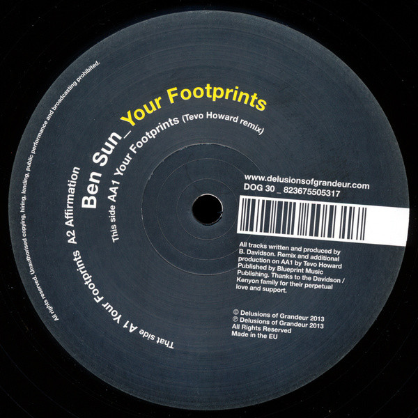 Ben Sun - Your Footprints | Delusions Of Grandeur (DOG 30) - 2 Ben Sun - Your Footprints | Delusions Of Grandeur (DOG 30) - 2