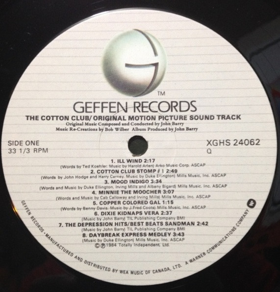 Various - The Cotton Club Original Motion Picture Sound Track | Geffen Records (XGHS 24062) - 3