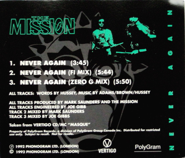 The Mission - Never Again | Vertigo (PCD 240) - 2