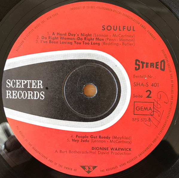 Dionne Warwick - Soulful | Scepter Records (SHA-S 401) - 4