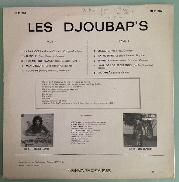 Les Djoubap's - Zaia Copa | Serenata Records (SLP 307) - 2