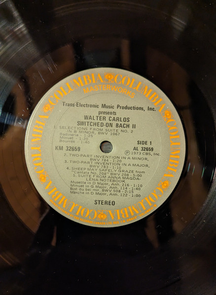 Walter Carlos - Switched-On Bach II | Columbia Masterworks (KM 32659) - 3