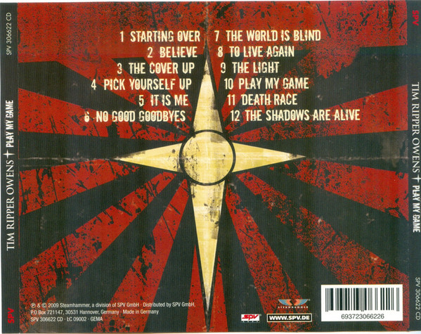 Ripper Owens - Play My Game | Steamhammer (SPV 306622 CD) - 2