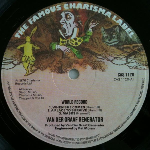 Van Der Graaf Generator - World Record | Charisma (CAS 1120) - 2
