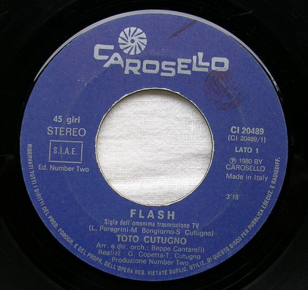 Toto Cutugno - Flash | Carosello (CI 20489) - 3