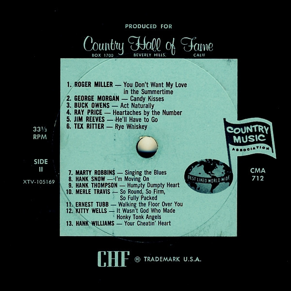 Various - Famous Original Hits By 25 Great Country Music Artists | Country Music Association (CMA 712) - 4 Various - Famous Original Hits By 25 Great Country Music Artists | Country Music Association (CMA 712) - 4