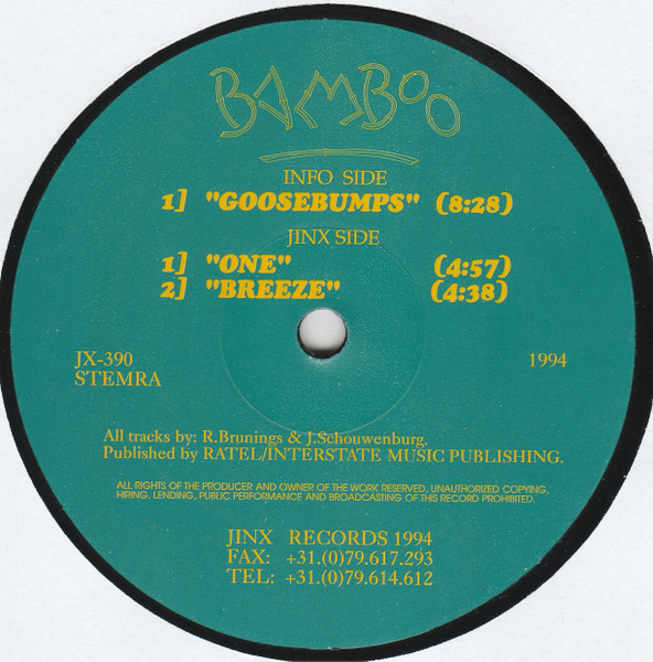 Bamboo - Goosebumps | Jinx Records (JX-390) - 2