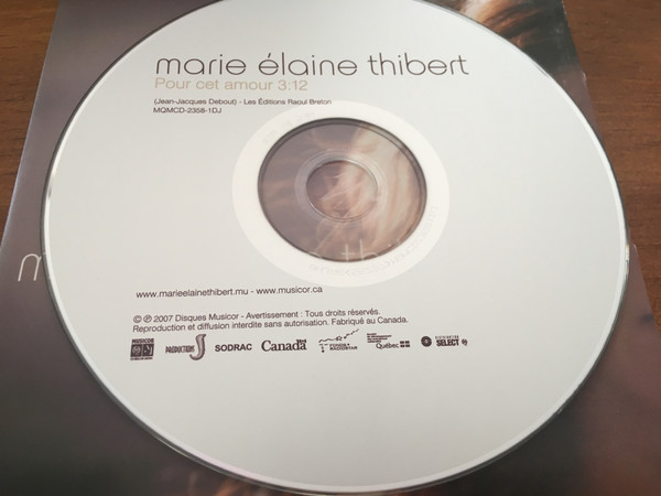 Marie Élaine Thibert - Pour Cet Amour | Musicor (MQMCD-2358-1DJ) - 3