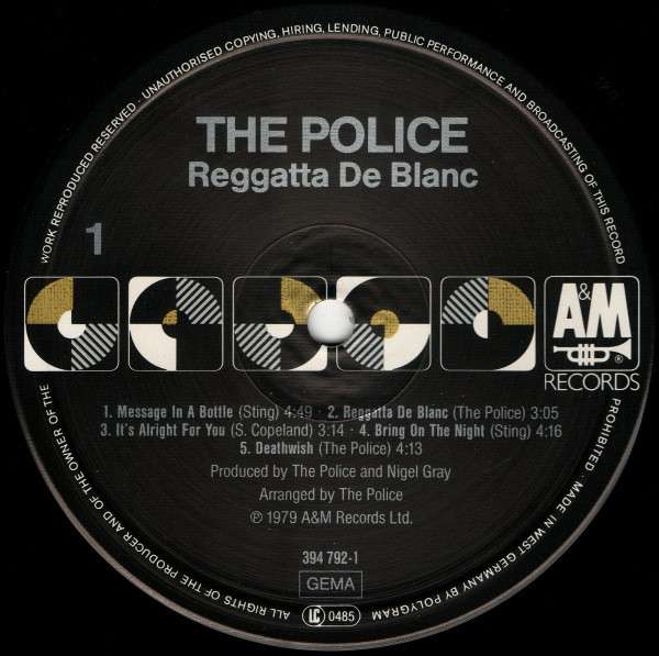 The Police - Reggatta De Blanc | A&M Records (394 792-1) - 3