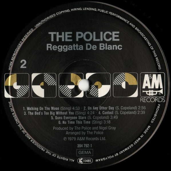 The Police - Reggatta De Blanc | A&M Records (394 792-1) - 4