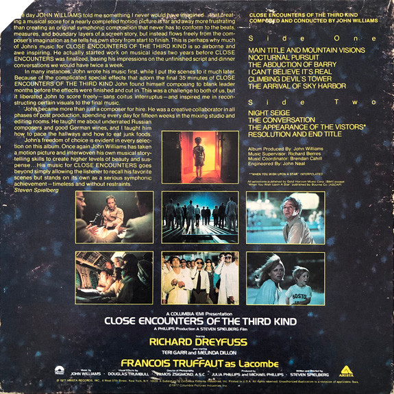 John Williams - Close Encounters Of The Third Kind (Original Motion Picture Soundtrack) | Arista (AL 9500) - 3
