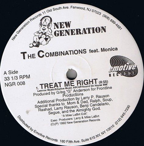 Combinations - Treat Me Right | New Generation Records (NGR 008)