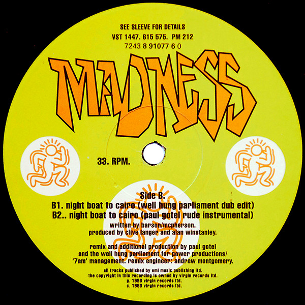 Madness - Night Boat To Cairo | Virgin (VST 1447) - 4