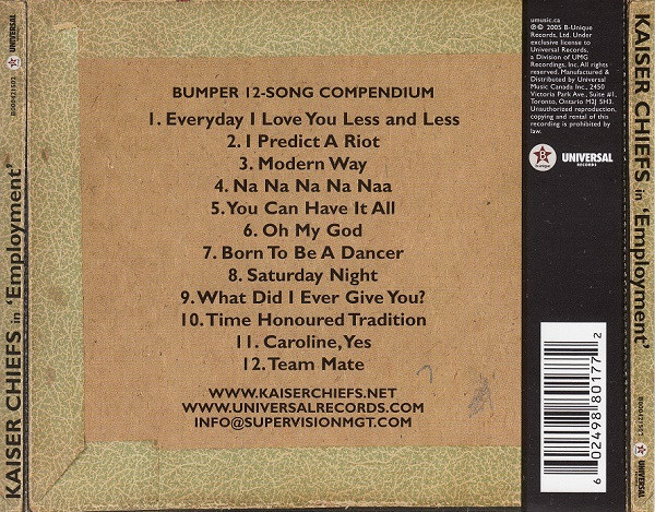 Kaiser Chiefs - Employment | Universal Records (B000421502) - 2 Kaiser Chiefs - Employment | Universal Records (B000421502) - 2
