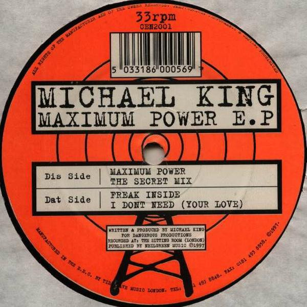 Michael King - Maximum Power E.P | Central Station (CEN2001) - main Michael King - Maximum Power E.P | Central Station (CEN2001) - main