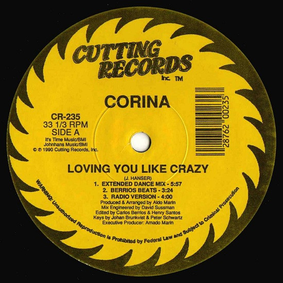 Corina - Loving You Like Crazy | Cutting Records (CR-235) - 2