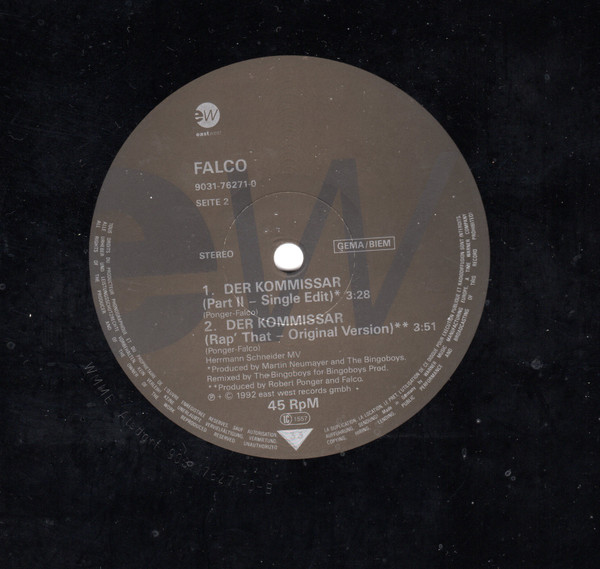 Falco - Der Kommissar | EastWest (9031-76271-0) - 4