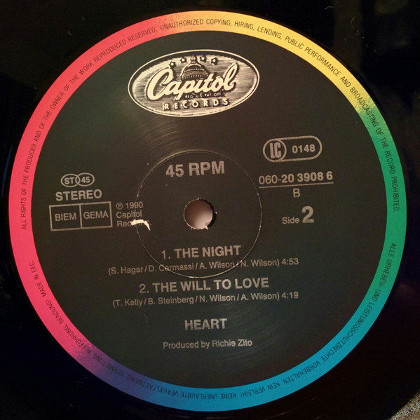 Heart - I Didn't Want To Need You | Capitol Records (060-20 3908 6) - 4 Heart - I Didn't Want To Need You | Capitol Records (060-20 3908 6) - 4
