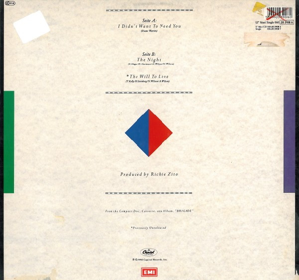 Heart - I Didn't Want To Need You | Capitol Records (060-20 3908 6) - 2 Heart - I Didn't Want To Need You | Capitol Records (060-20 3908 6) - 2