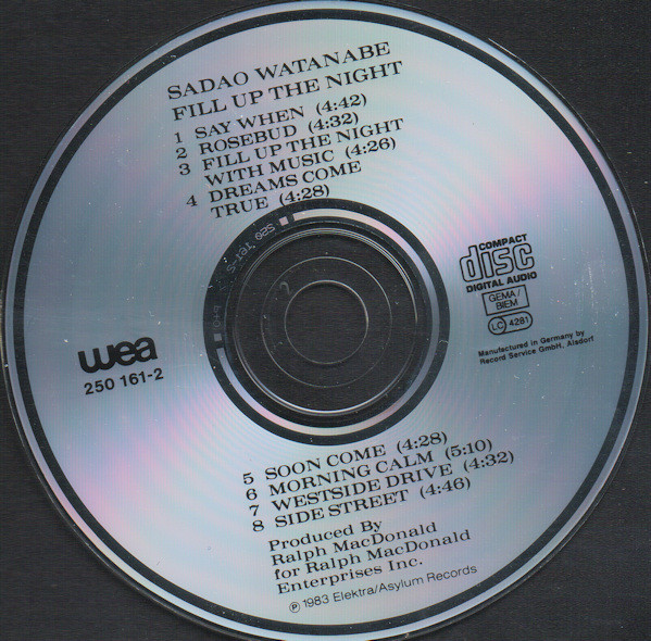 Sadao Watanabe - Fill Up The Night | WEA (250 161-2) - 2