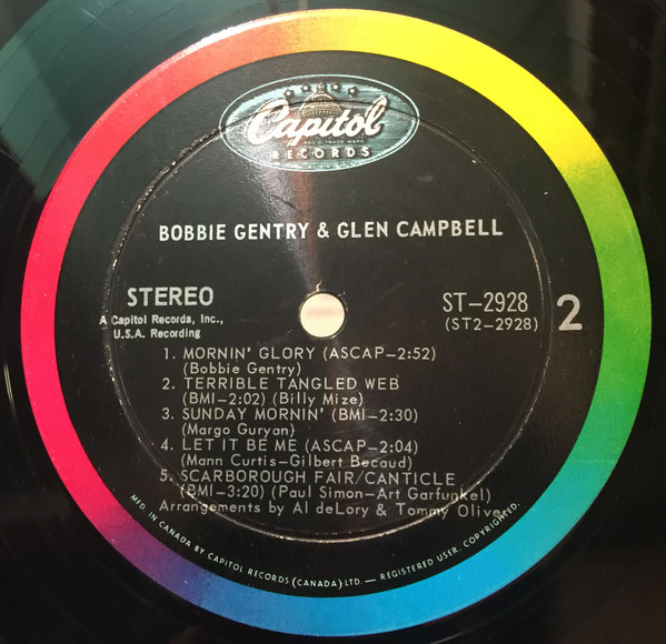 Bobbie Gentry And Glen Campbell - Bobbie Gentry & Glen Campbell | Capitol Records (ST 2928) - 4 Bobbie Gentry And Glen Campbell - Bobbie Gentry & Glen Campbell | Capitol Records (ST 2928) - 4