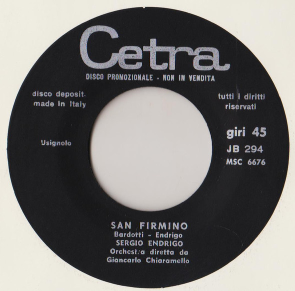 Sergio Endrigo - Lontano Dagli Occhi | Cetra (SP 1391) - 4
