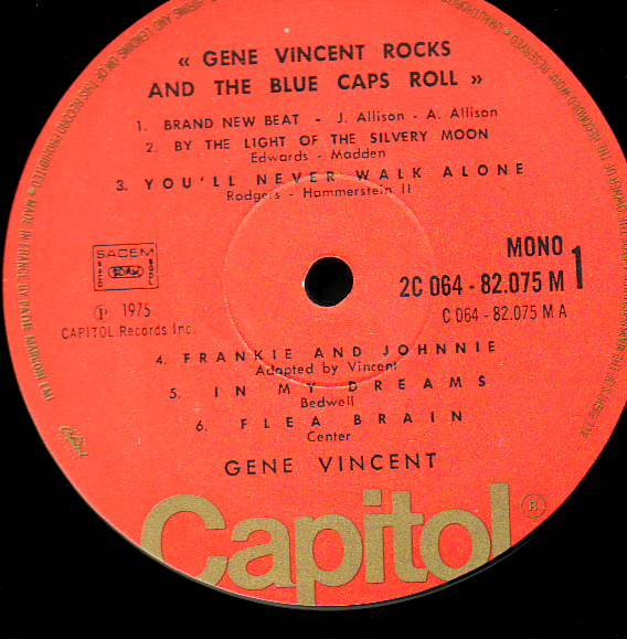 Gene Vincent - Gene Vincent Rocks! And The Blue Caps Roll | Capitol Records (2C 064 - 82075) - 2
