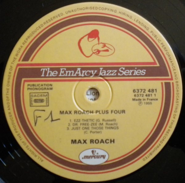 Max Roach - +4 | Mercury (6372 481) - 3 Max Roach - +4 | Mercury (6372 481) - 3