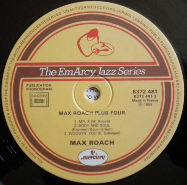 Max Roach - +4 | Mercury (6372 481) - 4 Max Roach - +4 | Mercury (6372 481) - 4