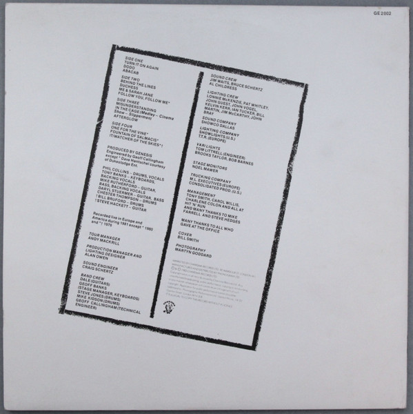 Genesis - Three Sides Live | Charisma (GE 2002) - 2 Genesis - Three Sides Live | Charisma (GE 2002) - 2