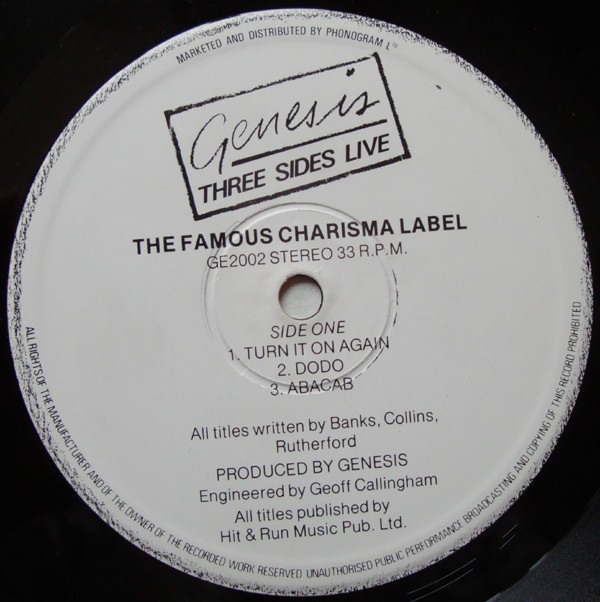 Genesis - Three Sides Live | Charisma (GE 2002) - 3 Genesis - Three Sides Live | Charisma (GE 2002) - 3