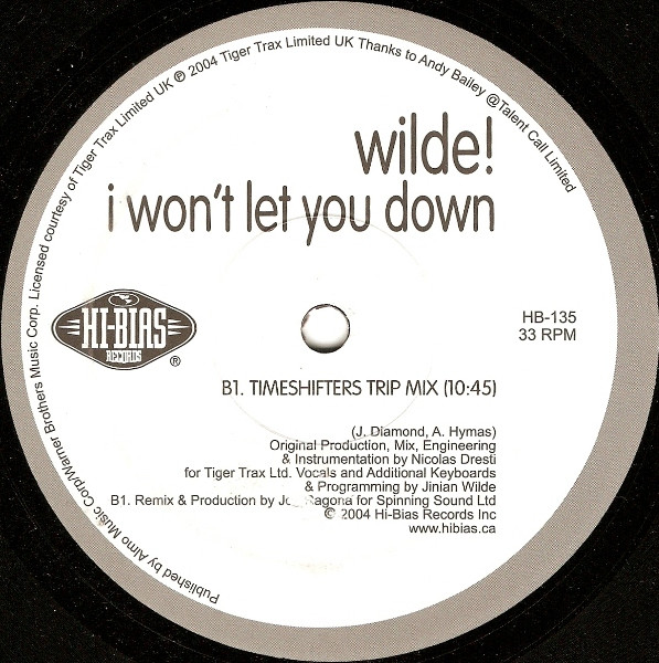 Jinian Wilde - I Won't Let You Down | Hi-Bias Records (HB-135) - 2 Jinian Wilde - I Won't Let You Down | Hi-Bias Records (HB-135) - 2