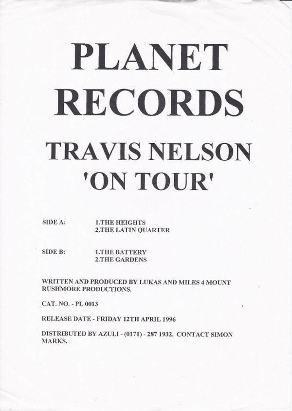 Travis Nelson - On Tour | Planet Records (PL 0013) - 2 Travis Nelson - On Tour | Planet Records (PL 0013) - 2