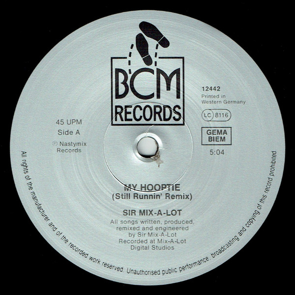 Sir Mix-A-Lot - My Hooptie | BCM Records (BCM 12442) - 3 Sir Mix-A-Lot - My Hooptie | BCM Records (BCM 12442) - 3