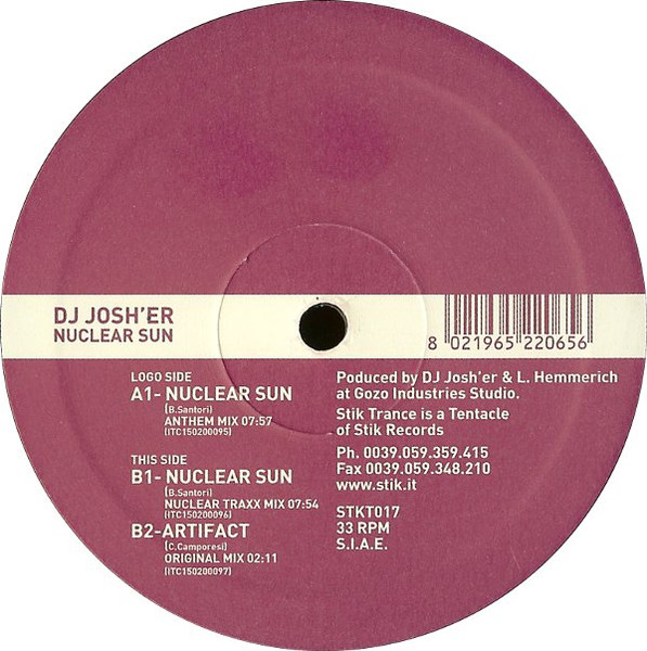 DJ Josh'er - Nuclear Sun | Stik Trance (STKT017) - main