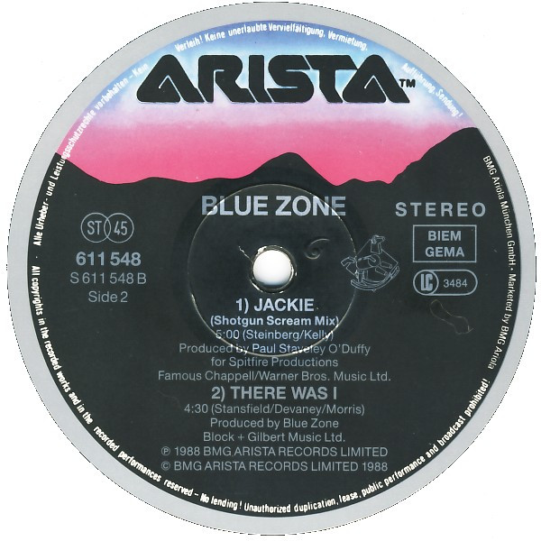 Blue Zone - Jackie | Arista (611 548) - 2