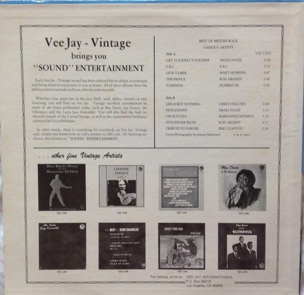 Various - The Best Of British Rock | Vee-Jay Vintage Series (VJS 1209) - 2 Various - The Best Of British Rock | Vee-Jay Vintage Series (VJS 1209) - 2
